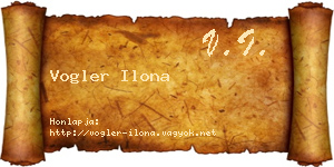 Vogler Ilona névjegykártya